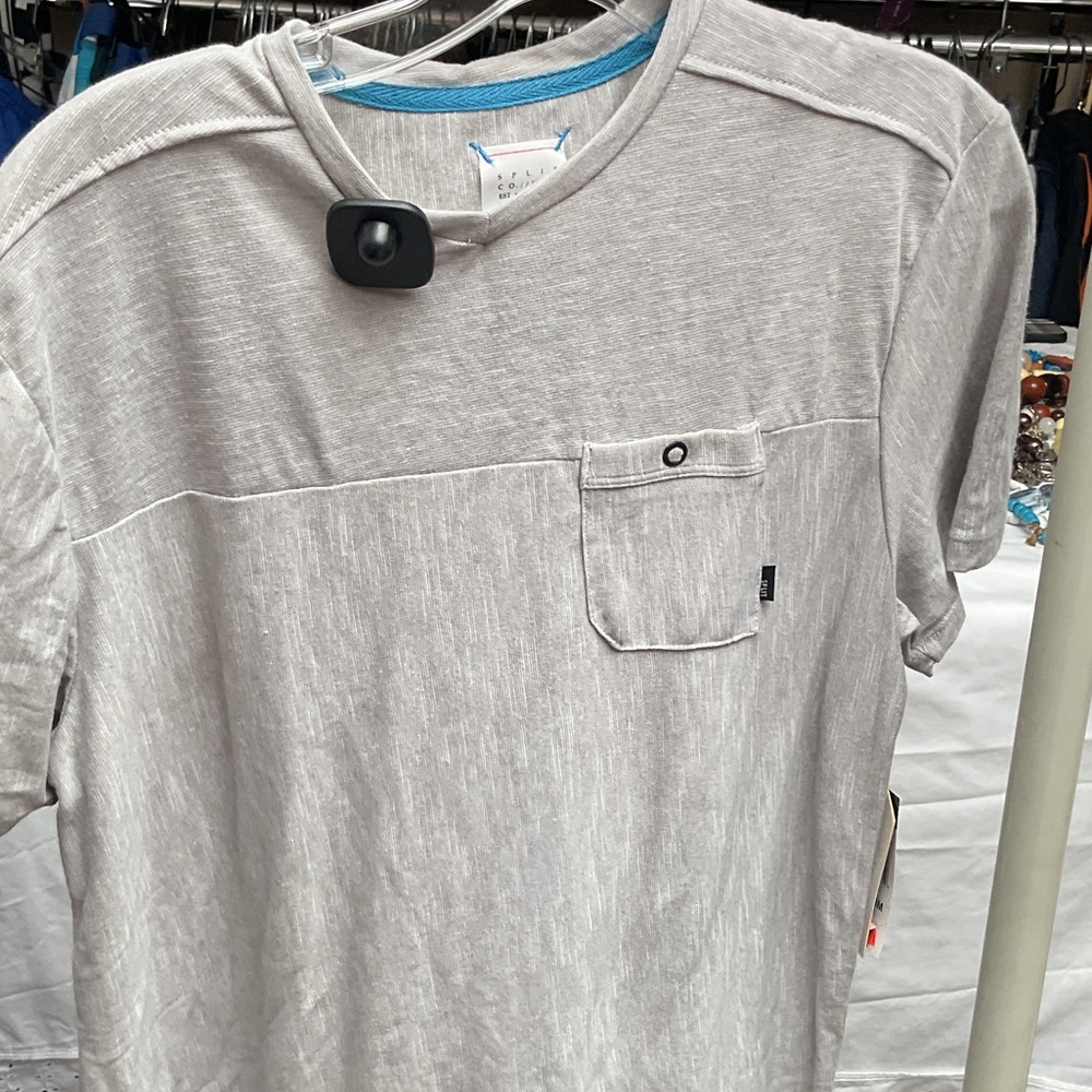 Split Light Gray Men's Short Sleeve Tee
